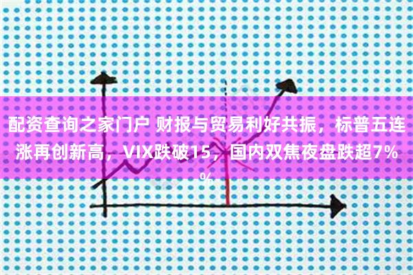 配资查询之家门户 财报与贸易利好共振，标普五连涨再创新高，VIX跌破15，国内双焦夜盘跌超7%